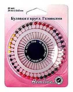 Булавки с круглыми пластиковыми головками "Ягодка" арт. ГЕЛ-5129-1-ГЕЛ0000692