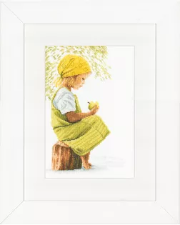 Набор для вышивания "GIRL WITH APPLE" арт. ГЕЛ-1115-1-ГЕЛ0075292