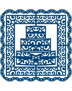 Нож фигурный для вырубки "Торт на квадратной салфеточке" арт. ГЕЛ-20978-1-ГЕЛ0078143