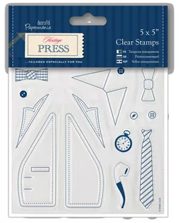 Набор штампов прозрачных "Элегантный мужчина" Heritage Press арт. ГЕЛ-2487-1-ГЕЛ0080784