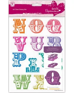 Набор штампов прозрачных "Алфавит N-Z, заглавные" арт. ГЕЛ-20482-1-ГЕЛ0081541