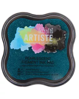 Подушка штемпельная пигментная, цвет морской волны металлик арт. ГЕЛ-12696-1-ГЕЛ0081547