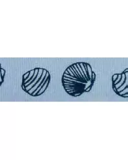 Лента репсовая на картонной мини-катушке "Ракушки" ш.1,2см 5м арт. ГЕЛ-19418-1-ГЕЛ0085452