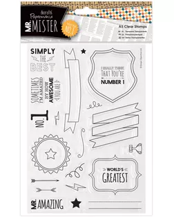 Набор штампов "Текст" Mr Mister арт. ГЕЛ-23693-1-ГЕЛ0092445