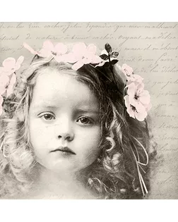 Салфетки трехслойные для декупажа, коллекция "Lunch" Sagen Vintage Design "Милая девочка" арт. ГЕЛ-11977-1-ГЕЛ0098710