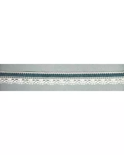 Мерсеризованное х/б кружево ш.2,2см (сливочный с синим) арт. ГЕЛ-11438-1-ГЕЛ0099290
