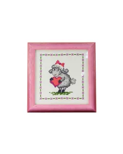 Вышитая картина "Влюбленная овечка" арт. ГЕЛ-2657-1-ГЕЛ0121567