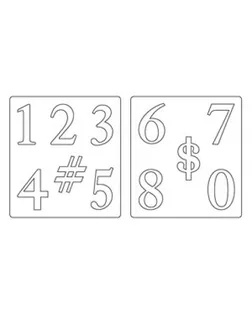 Нож для вырубки Sizzix® Bigz™ Die - Serif Essentials Numbers арт. ГЕЛ-4206-1-ГЕЛ0103444