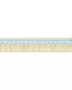 Рюш декоративный с помпонами, 20 мм, цвет сливочный с голубым арт. ГЕЛ-4520-1-ГЕЛ0124740