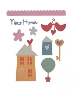 Набор ножей для вырубки Sizzix® Thinlits™ Die Set 10PK New Home by My Life Handmade арт. ГЕЛ-4543-1-ГЕЛ0109666
