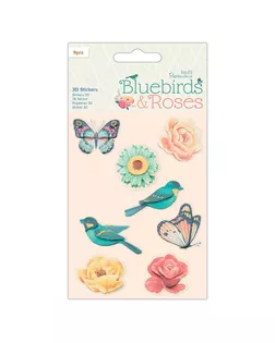 Набор объемных наклеек "Птицы и розы" арт. ГЕЛ-7052-1-ГЕЛ0163337