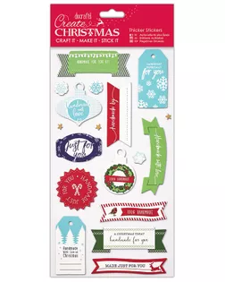 Набор стикеров "Handmade" Create Christmas арт. ГЕЛ-9694-1-ГЕЛ0107136