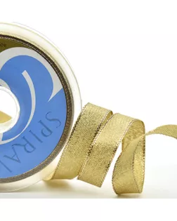 Лента металлик,SPIRAL (SAFISA), арт.25223 ш.1,5см (101 золото) 25м арт. ГЕЛ-10485-1-ГЕЛ0162288