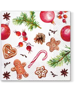 Салфетки трехслойные для декупажа, коллекция "Lunch" PAW Decor Collection "Домашние сладости" арт. ГЕЛ-11127-1-ГЕЛ0162813