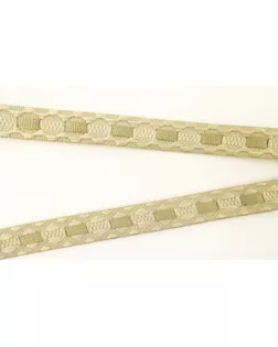 Тесьма декоративная ш.1,1см (бежево-серая с лентой) 30м арт. ГЕЛ-12032-1-ГЕЛ0114057