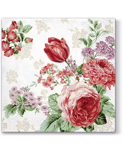 Салфетки трехслойные для декупажа, коллекция "Lunch" PAW Decor Collection "Таинственные розы" арт. ГЕЛ-12853-1-ГЕЛ0137123