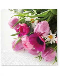 Салфетки трехслойные для декупажа, коллекция "Lunch" TETЕ a TETE "Розовый букет" арт. ГЕЛ-12915-1-ГЕЛ0137190