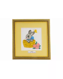 Вышитая картина "Зайка в корзинке" арт. ГЕЛ-13323-1-ГЕЛ0121907