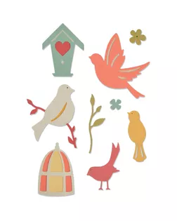 Набор ножей для вырубки Sizzix® Thinlits™ Die Set 9PK Sweet Bird by My Life Handmade арт. ГЕЛ-13905-1-ГЕЛ0109667