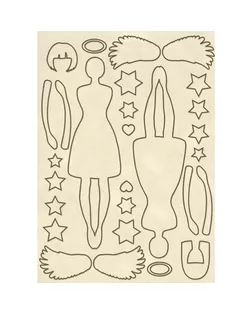 Набор высеченных декоративных элементов "Ангел" арт. ГЕЛ-15389-1-ГЕЛ0129936