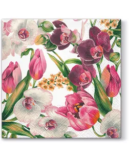 Салфетки трехслойные для декупажа, коллекция "Lunch" PAW Decor Collection Фиалковый шарм" арт. ГЕЛ-15462-1-ГЕЛ0137114