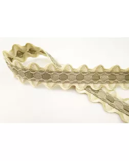 Тесьма декоративная, 24 мм, двойной вьюнок с лентой, серо-бежевая (30м) арт. ГЕЛ-15589-1-ГЕЛ0114062