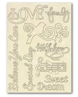 Набор высеченных декоративных элементов "Надписи" арт. ГЕЛ-15911-1-ГЕЛ0110609