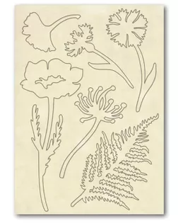 Набор высеченных декоративных элементов "Гербарий" арт. ГЕЛ-16721-1-ГЕЛ0110610