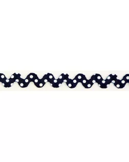 Тесьма-вьюнчик, 15 мм, синий в белый горошек (25м) арт. ГЕЛ-17698-1-ГЕЛ0114089