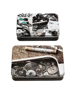 Металлическая коробочка для мелкой фурнитуры, набор 2 шт арт. ГЕЛ-20280-1-ГЕЛ0156939