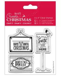 Набор прозрачных штампов "Рождественские таблички" арт. ГЕЛ-20300-1-ГЕЛ0107148