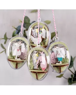 Яйцо из прозрачного пластика разъемное, 6 см арт. ГЕЛ-23097-1-ГЕЛ0134607