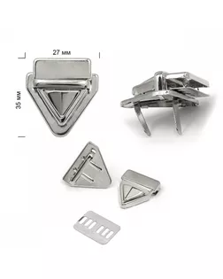 Замок цупферный TBY.107999 27х35мм цв.никель уп.2шт арт. МГ-119186-1-МГ1002899