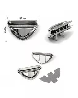 Замок цупферный TBY.108002 52х35мм цв.никель уп.2шт арт. МГ-119189-1-МГ1002905