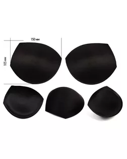 Чашечки корсетные TBY-01.03 с эффектом push-up р.75 цв. черный уп.1 пара арт. МГ-119513-1-МГ1003020