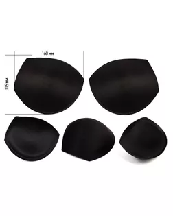 Чашечки корсетные TBY-01.03 с эффектом push-up р.85 цв. черный уп.1 пара арт. МГ-119516-1-МГ1003026