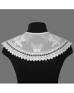 Воротник ажурный KRUZHEVO цв.белый уп.1 компл арт. МГ-119704-1-МГ1010753