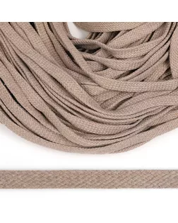Шнур плоский х/б 10мм турецкое плетение цв.104 капучино уп.50 м арт. МГ-125927-1-МГ1038850