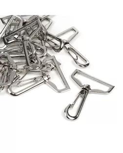 Карабин металл TBY.JX.79841 внутр. размер 38мм цв. никель уп.50шт арт. МГ-126205-1-МГ1044298
