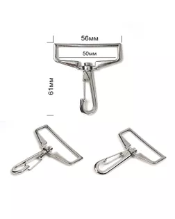 Карабин металл TBY.JX.79841 внутр. размер 50мм цв. никель уп.50шт арт. МГ-126206-1-МГ1044300