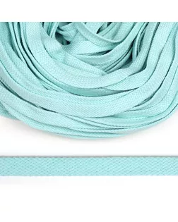 Шнур плоский х/б 15мм турецкое плетение цв.119 бирюзовый уп.50 м арт. МГ-126018-1-МГ1044967