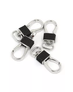 Карабин металл TBY-5448 35х18мм (внутр. 14мм) цв. никель/черный уп. 10шт арт. МГ-129928-1-МГ1045148