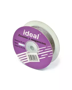 Лента IDEAL с люрексом ш.2,5см 22,85м (139 черный/серебро) арт. МГ-113675-1-МГ0166268
