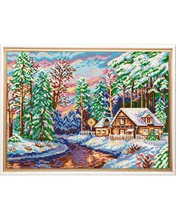 Рисунок на ткани (Бисер) КОНЁК В лесной тишине 29х39 см арт. МГ-47849-1-МГ0595150