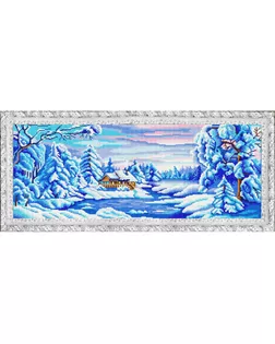 Рисунок на ткани (Бисер) КОНЁК Зима искристая 25х65 см арт. МГ-47868-1-МГ0595169