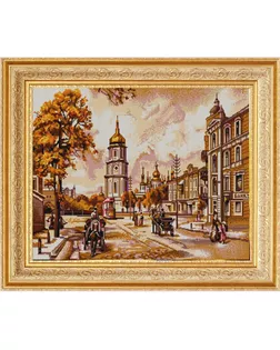 Рисунок на ткани (Бисер) КОНЁК Осенняя площадь 45х60 см арт. МГ-48120-1-МГ0595421