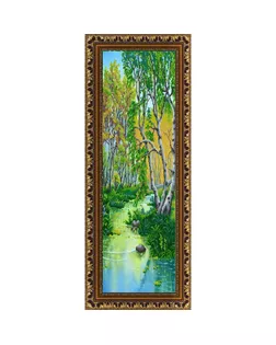 Рисунок на ткани (Бисер) КОНЁК Весна. Полиптих Ч.3 25х65 см арт. МГ-48236-1-МГ0595537
