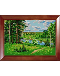Рисунок на ткани (Бисер) КОНЁК Лесная лужайка 29х39 см арт. МГ-49161-1-МГ0602561