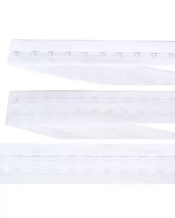 Крючки на ленте 2 ряда на мягкой основе шир.40мм TBY-76178 цв.белый уп. 5м арт. МГ-115217-1-МГ0722909