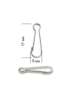 Крючок проволочный  ш.1,7см 50шт арт. МГ-81211-1-МГ0741392